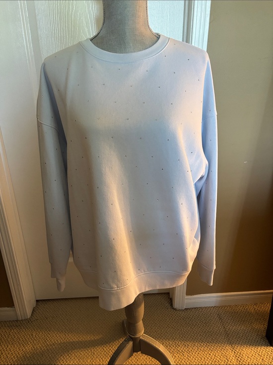Reitmans Tops - Reitmans Light Blue Embellished Crewneck Sweatshirt